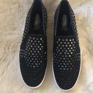 NEW MICHAEL KORS BLACK SLIP-ON SNEAKER Size 9